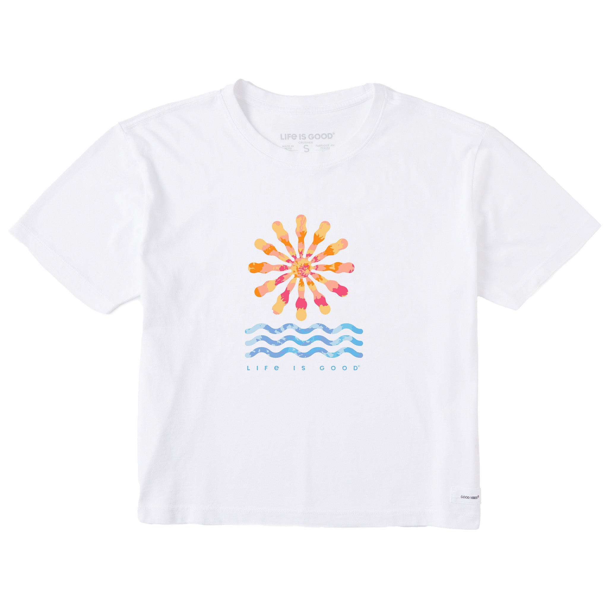 Blobby Tie-Dye Sunset Boxy Tee