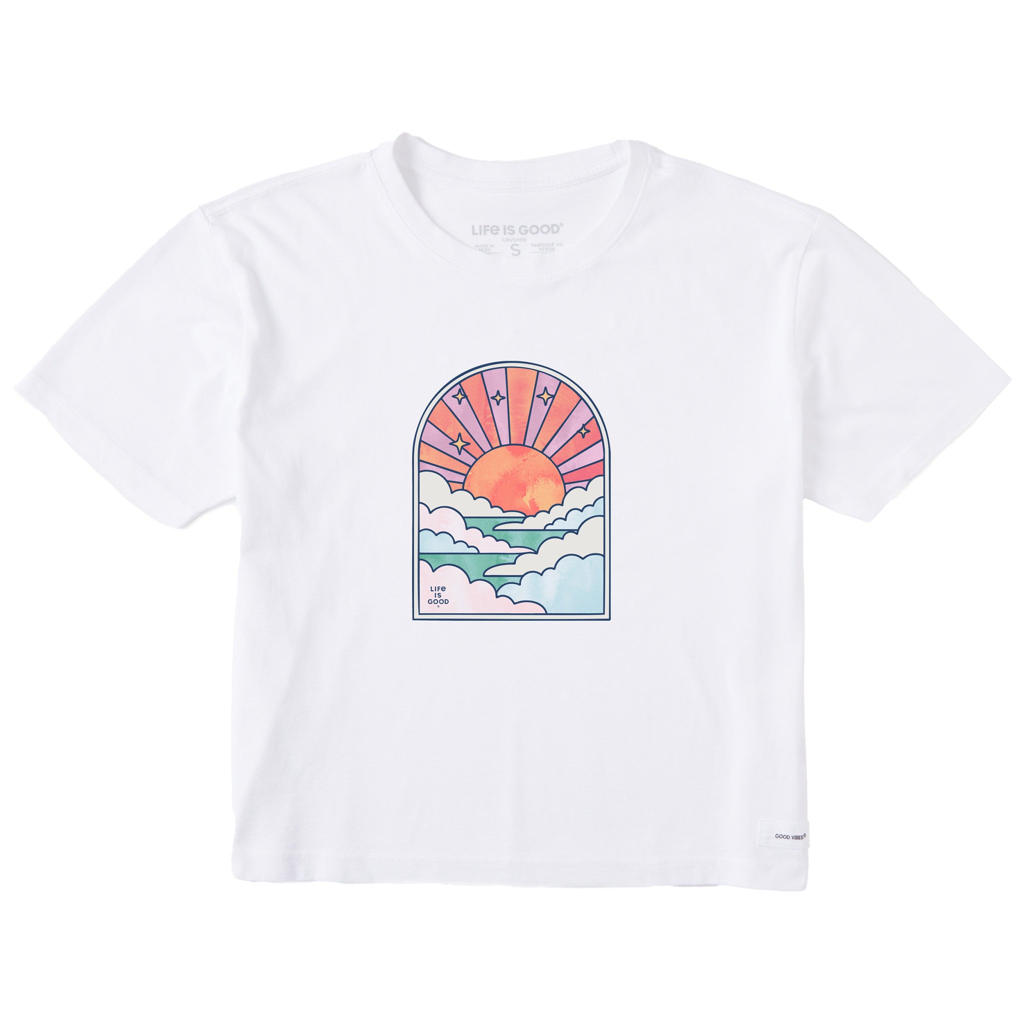Cloudy Sunset Tie-Dye Boxy Tee